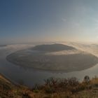 Nebel über der Rheinschleife bei Boppard zum Sonnenaufgang