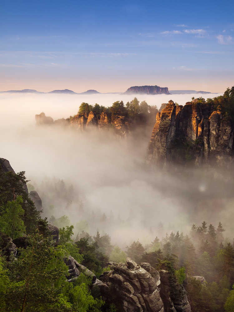 Nebel über der Sächsischen Schweiz