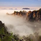 Nebel über der Sächsischen Schweiz