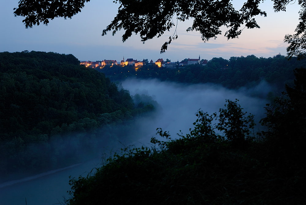 Nebel über der Salzach