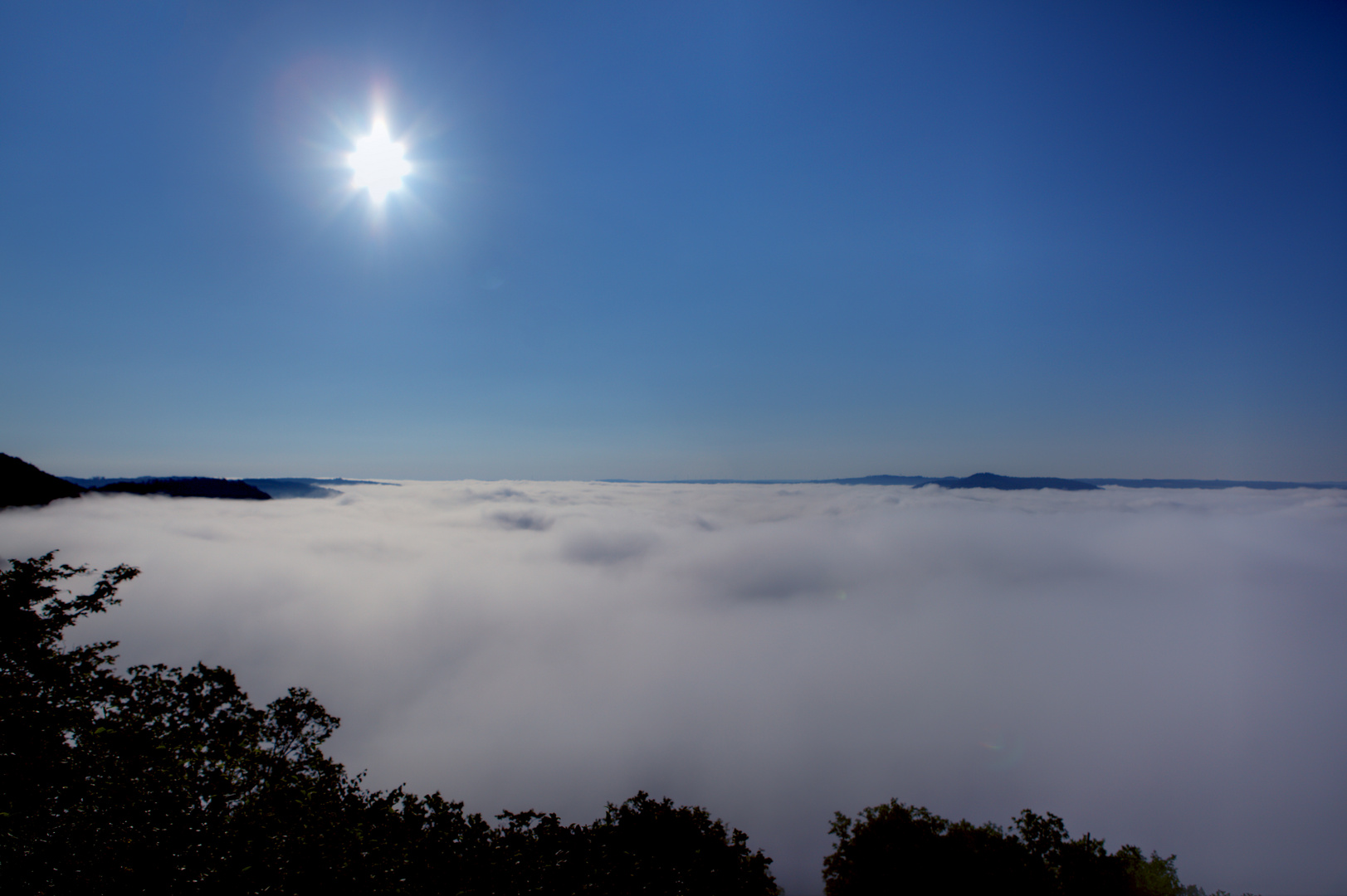 Nebel über der schönsten Moselschleife Bremm