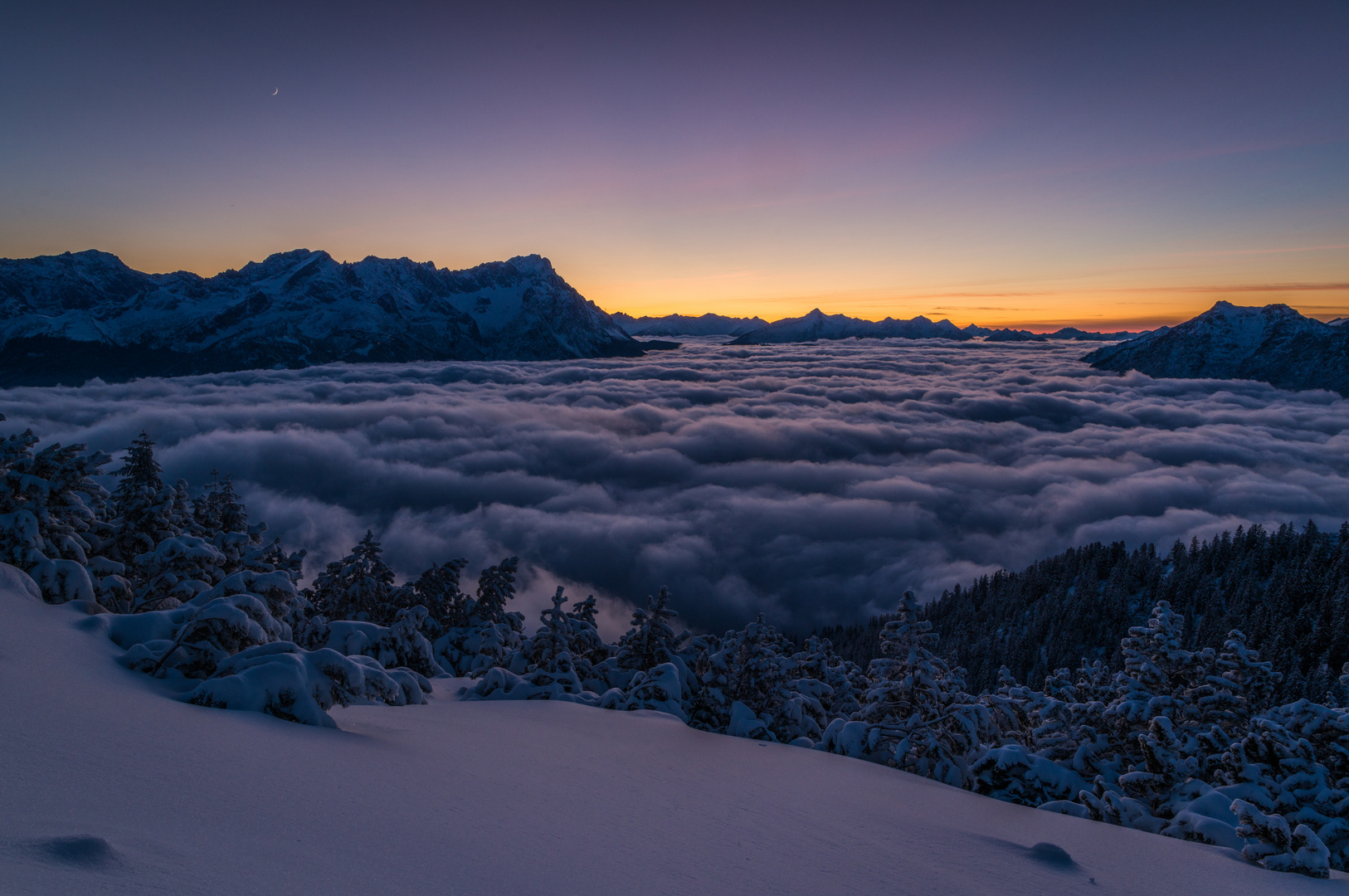 Nebel über Garmisch-Partenkirchen