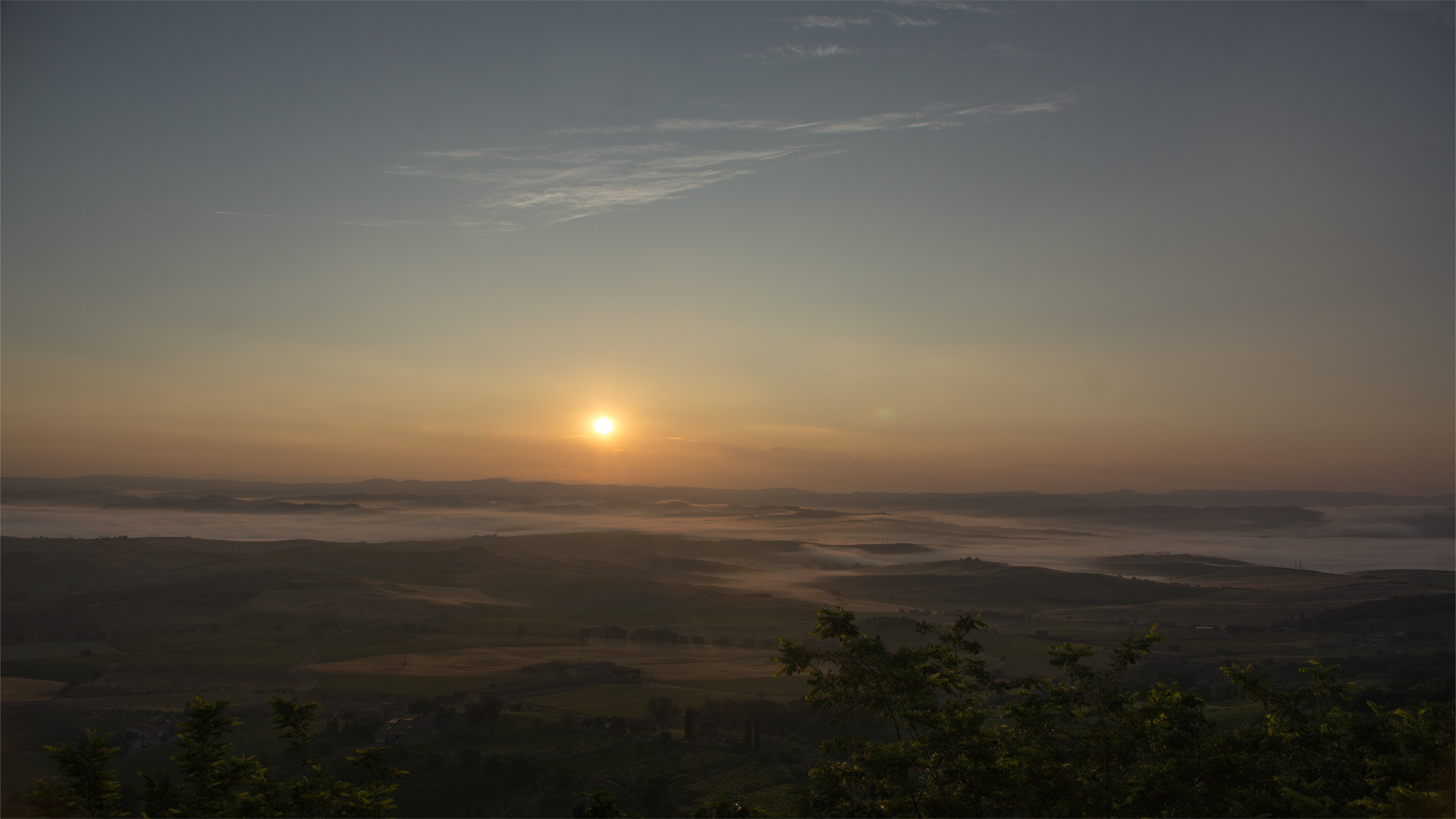 Nebel über Montalcino