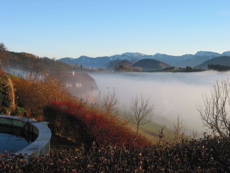 Nebel über Oberschlierbach