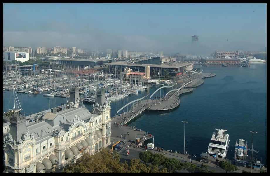 Nebel über Port Vell