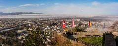 Nebel überm Bodensee und Rheintal