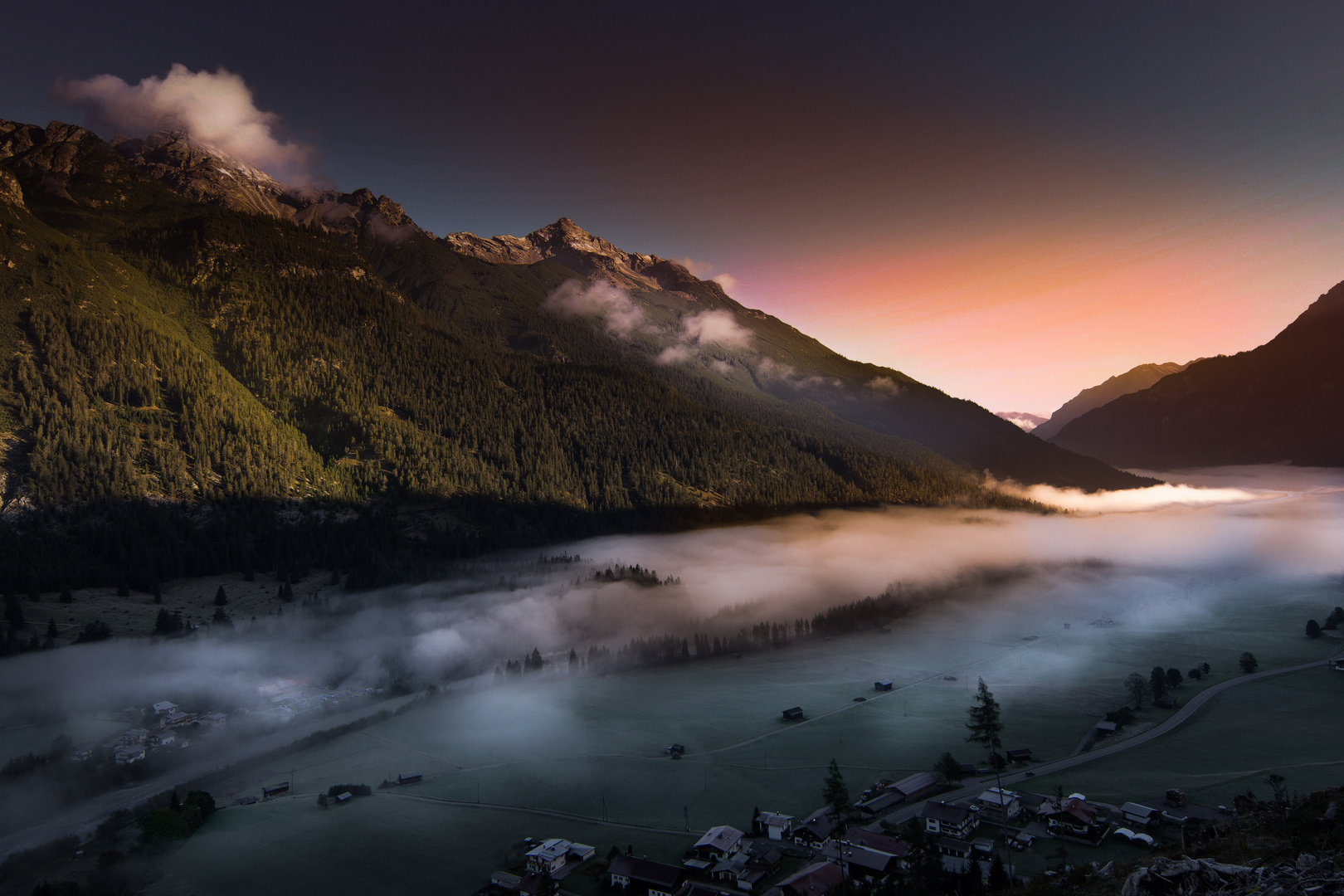 Nebel  übern Lechtal .