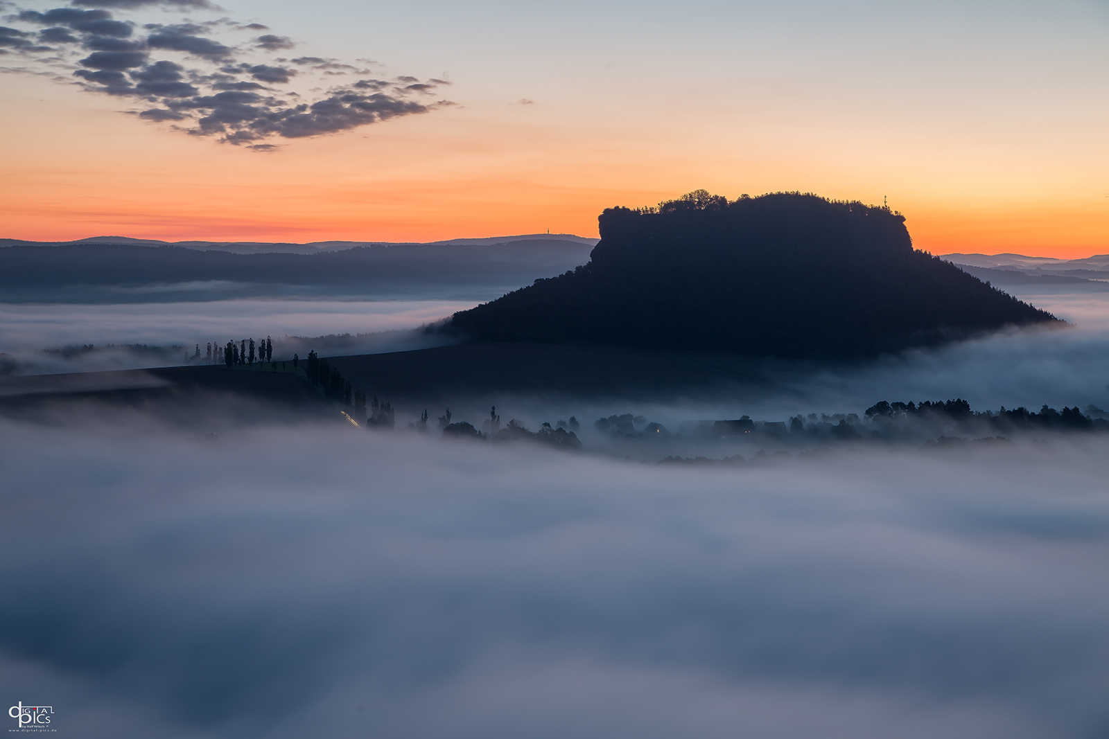 Nebel um den Lilienstein