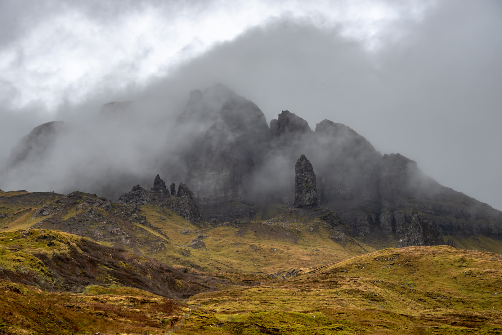 Nebel um den Old Man of Storr