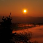 Nebel ums Mückentürmchen (Erzgebirge)