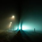Nebel und Licht bei Nacht