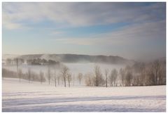 Nebel und Schnee