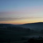 Nebel und Sonnenaufgang