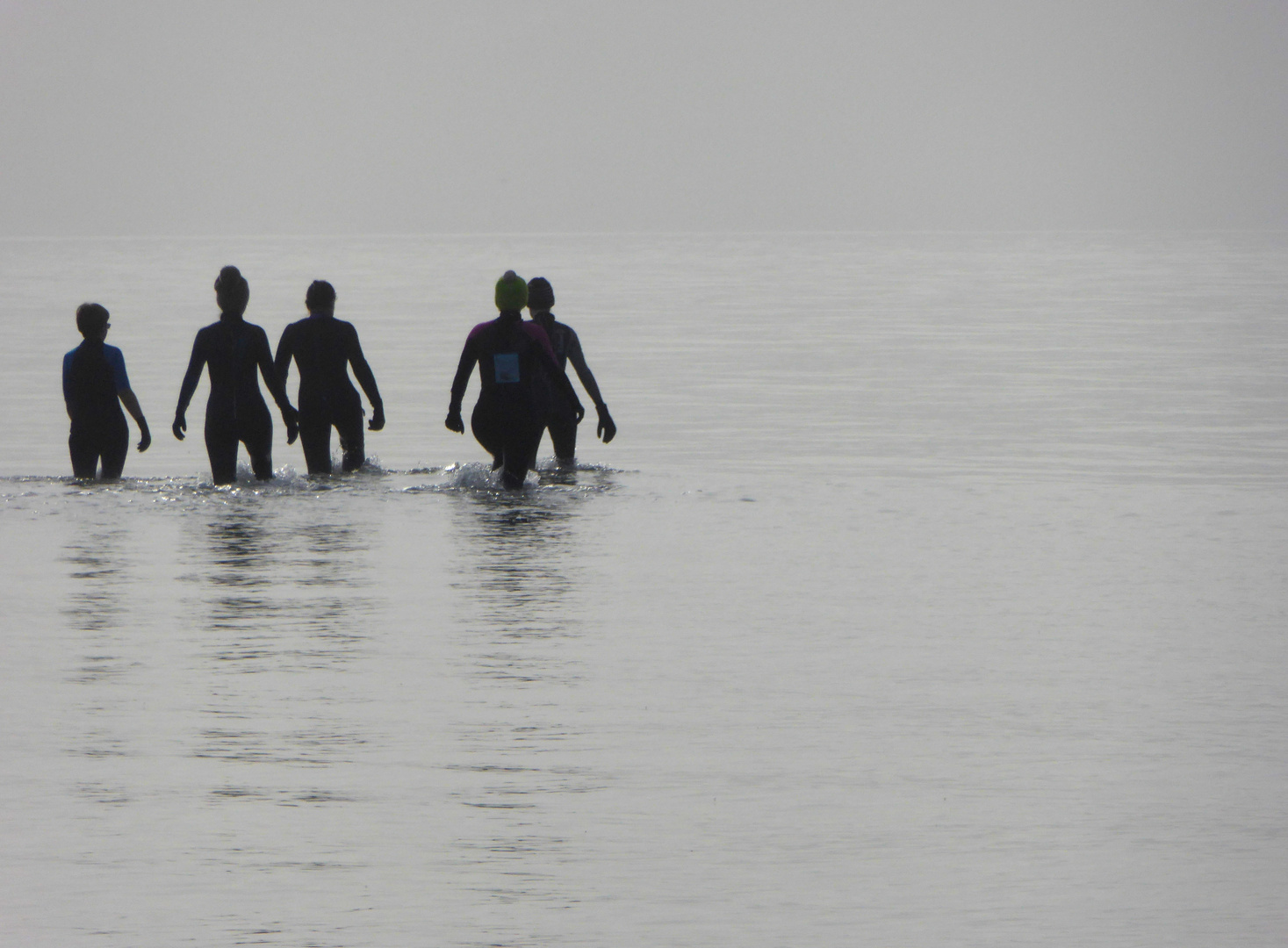 Nebel-Walking-im Meer