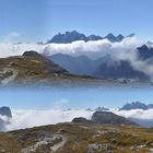 Nebel zieht aus dem Tal /in den Dolomiten