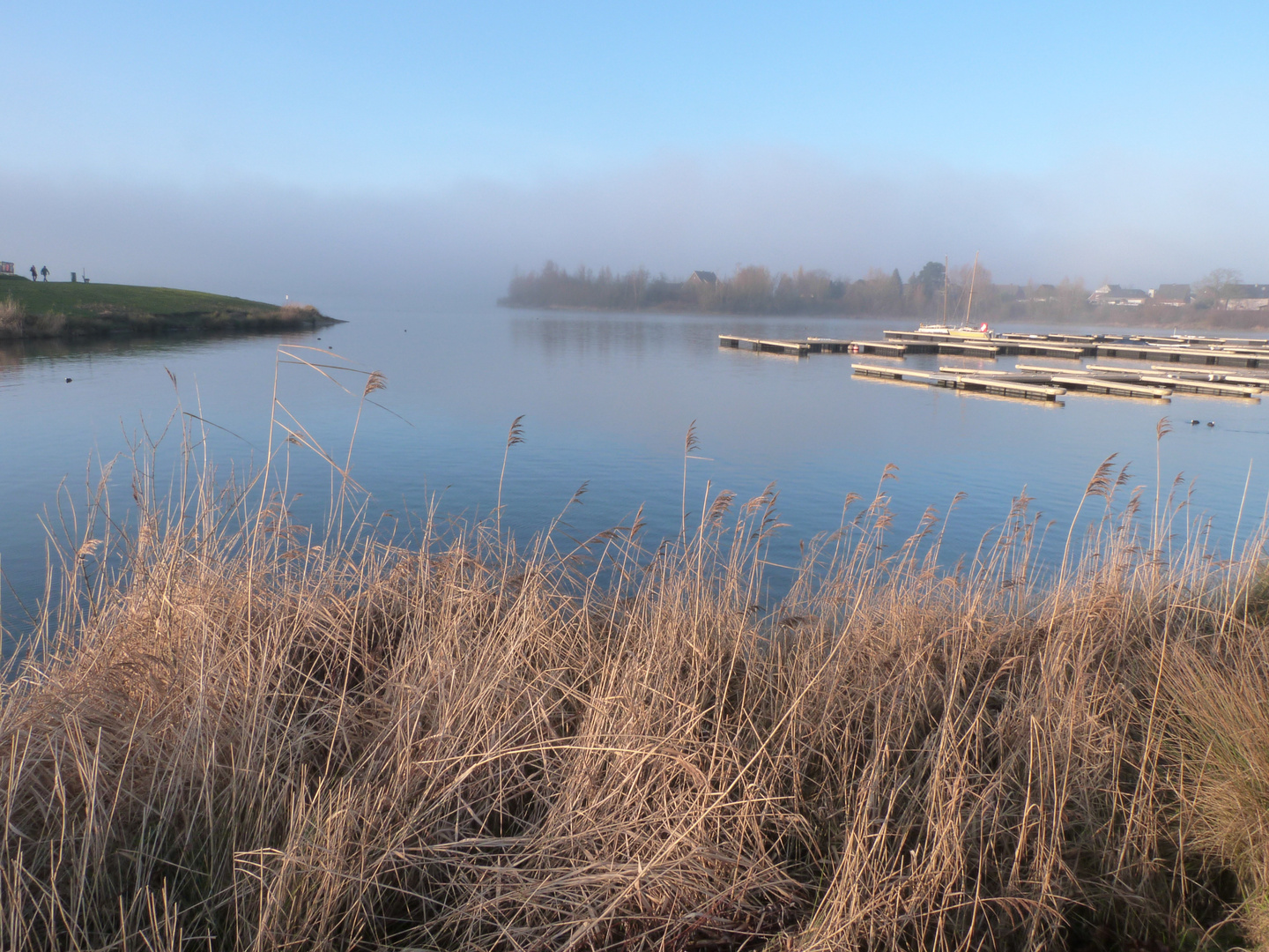 Nebel zieht überm See auf