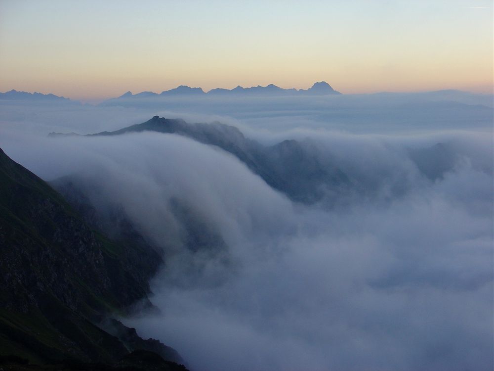 Nebelfall am Nebelhorn