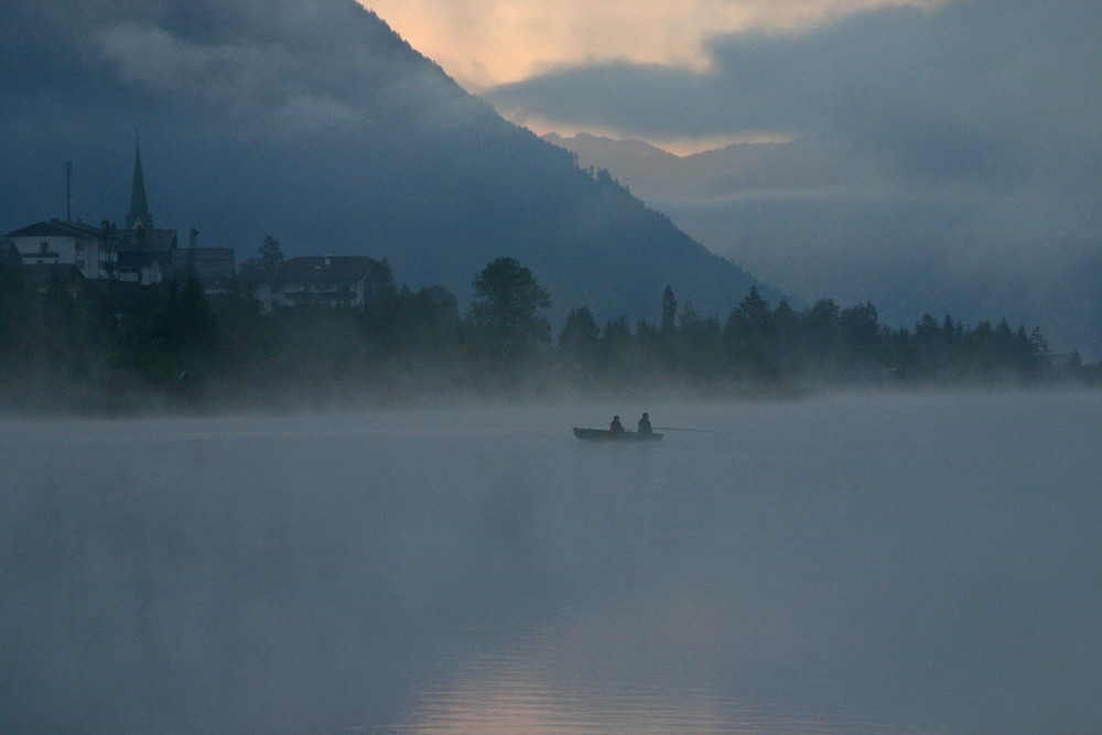 Nebelfischer am Weissensee