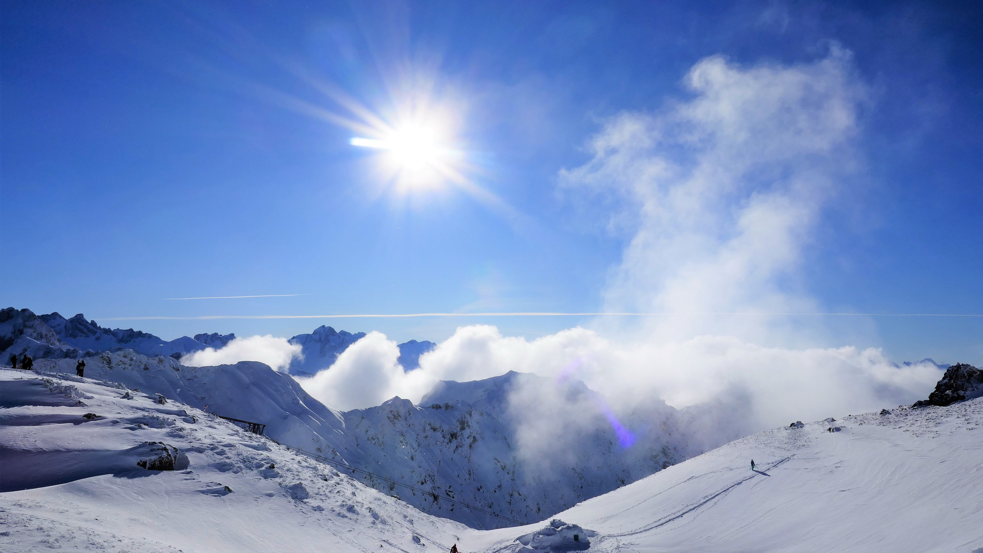 Nebelhorn (03): Nebel zieht auf Foto & Bild | world, wolken, winter