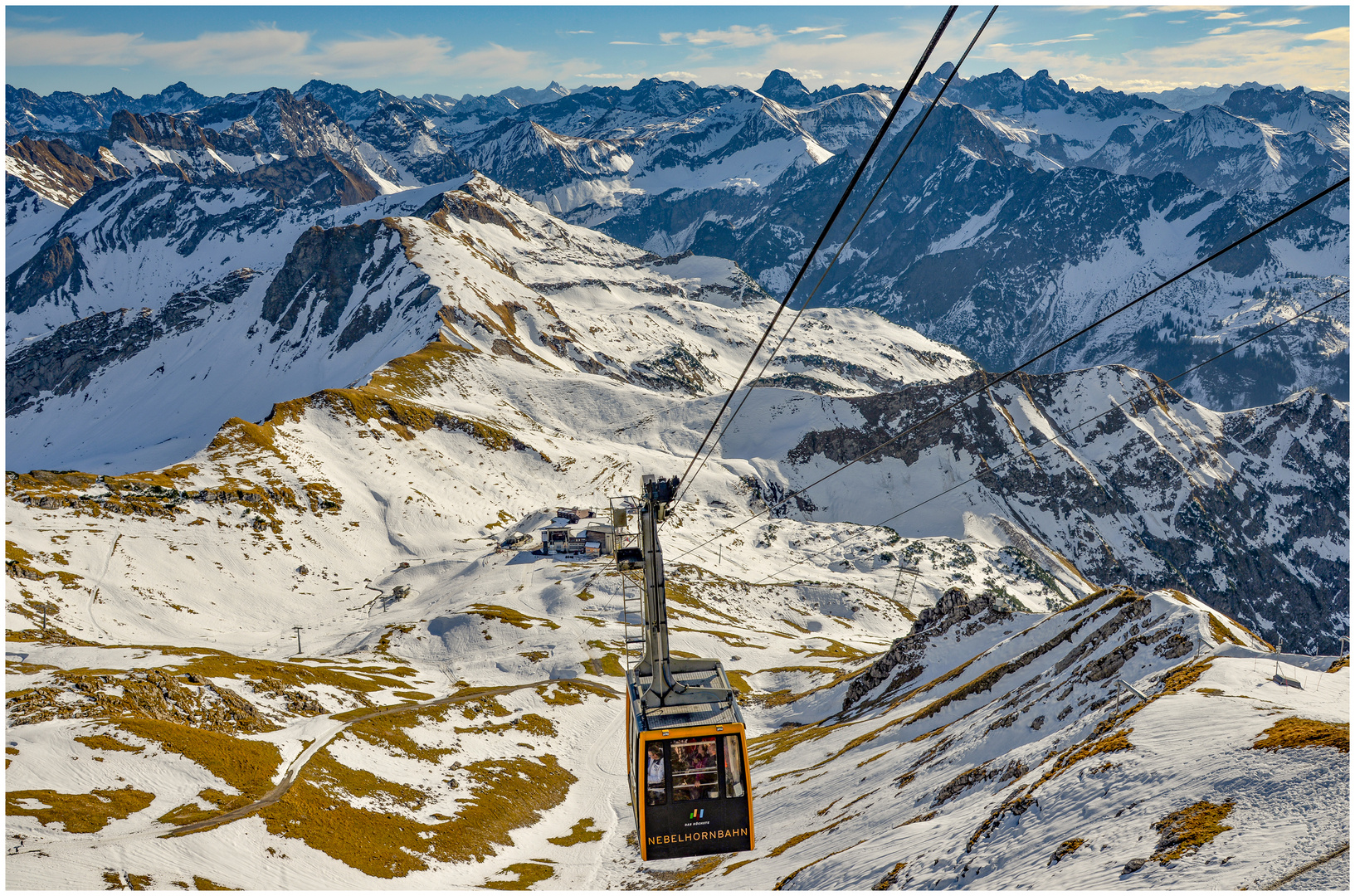 Nebelhorn , Blick zur Station Höfatsblick