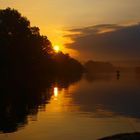 nebeliger Sonnenaufgang über dem Rhein-Main-Donau