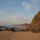 Nebeliger Sonnenuntergang am Praia Castelejo