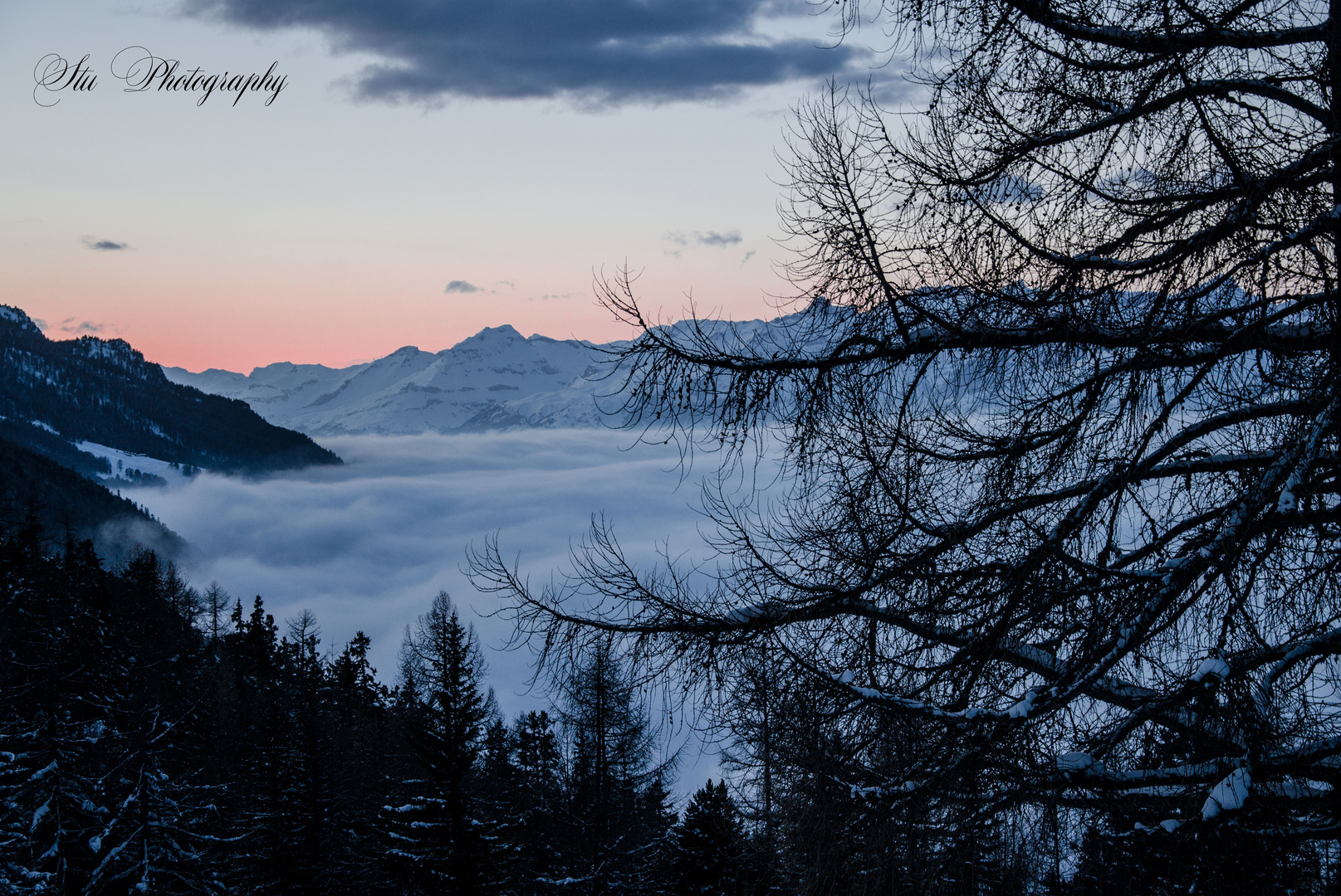 nebelmeer am abend