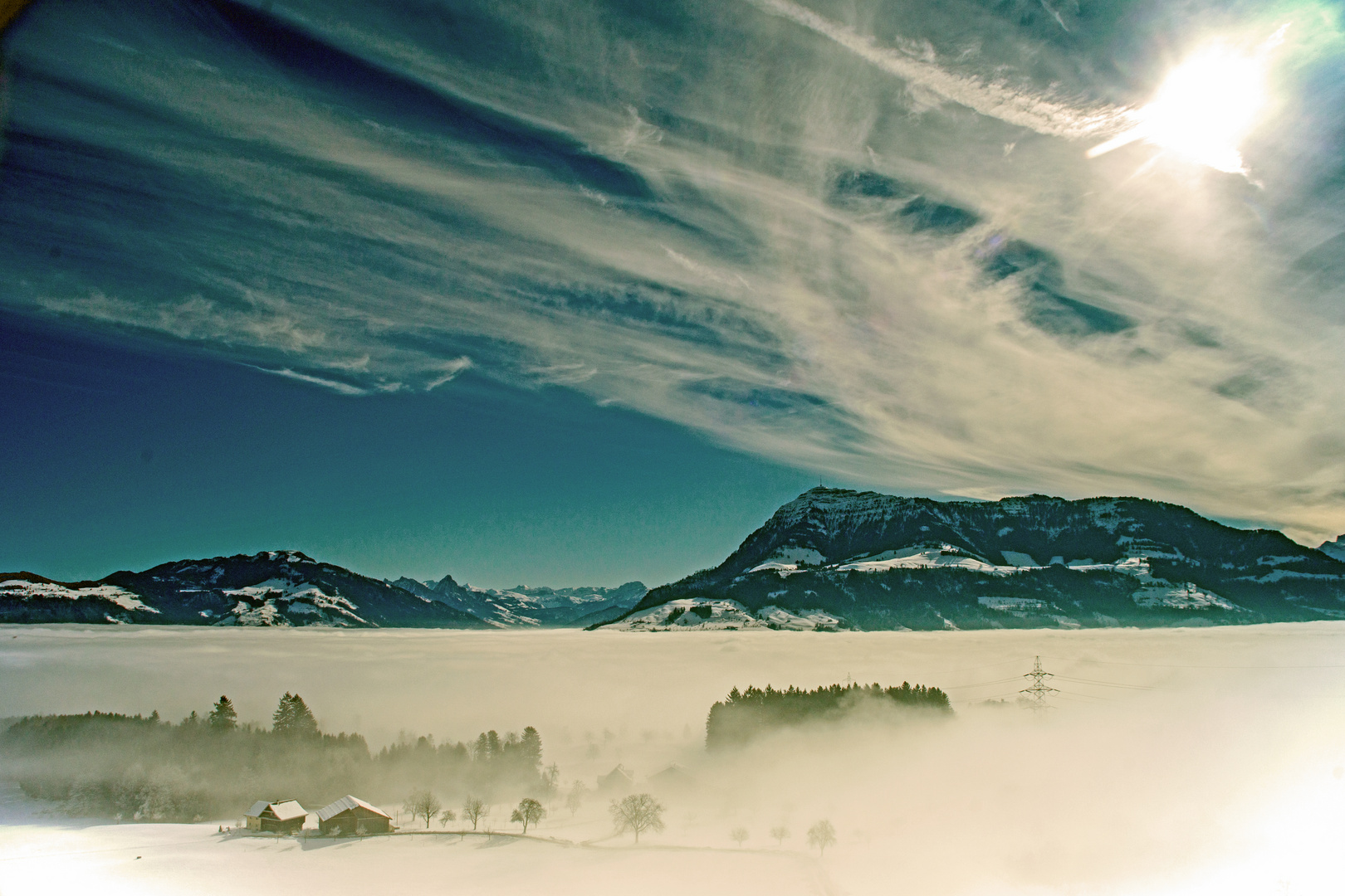 Nebelmeer auf 700 Meter..