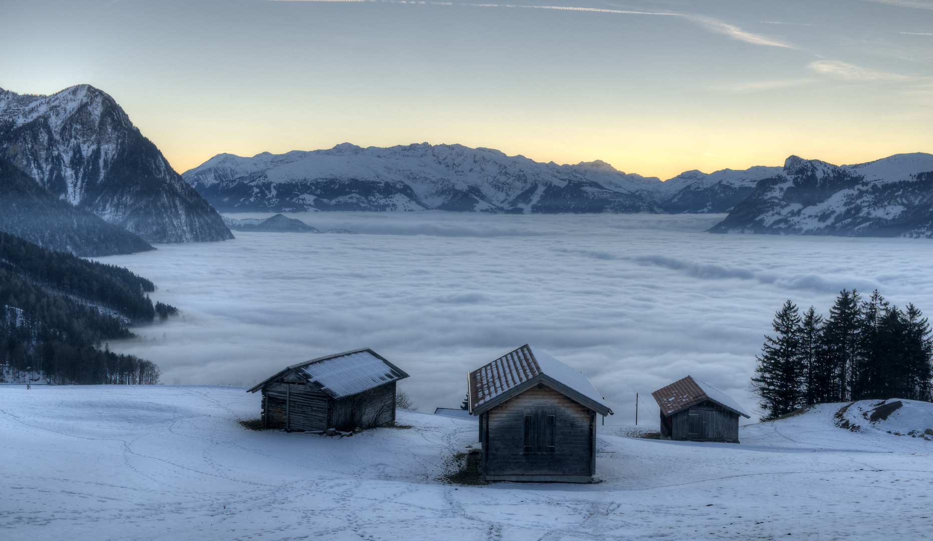 Nebelmeer über dem Rheintal