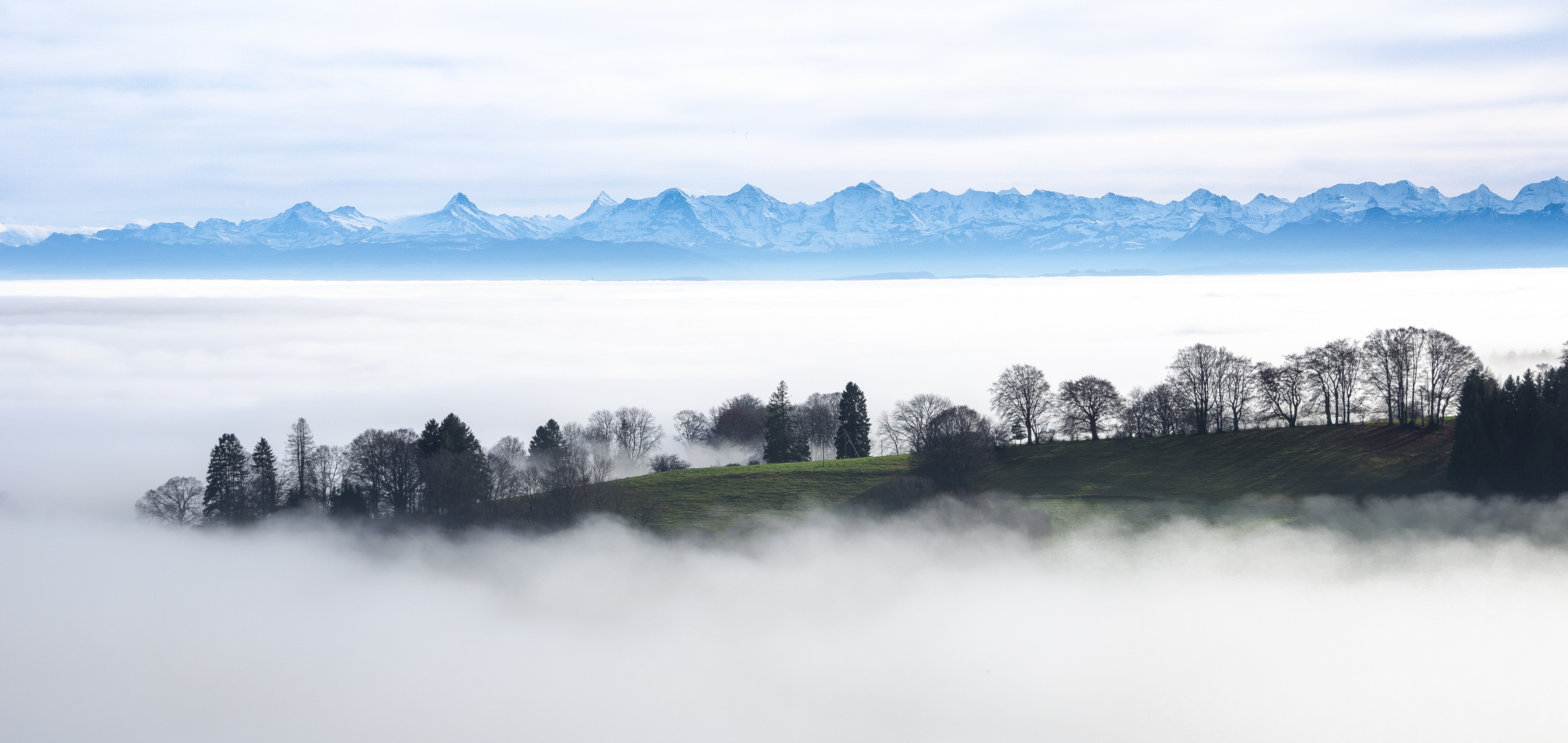 Nebelmeer über dem schweizerischen Mittelland