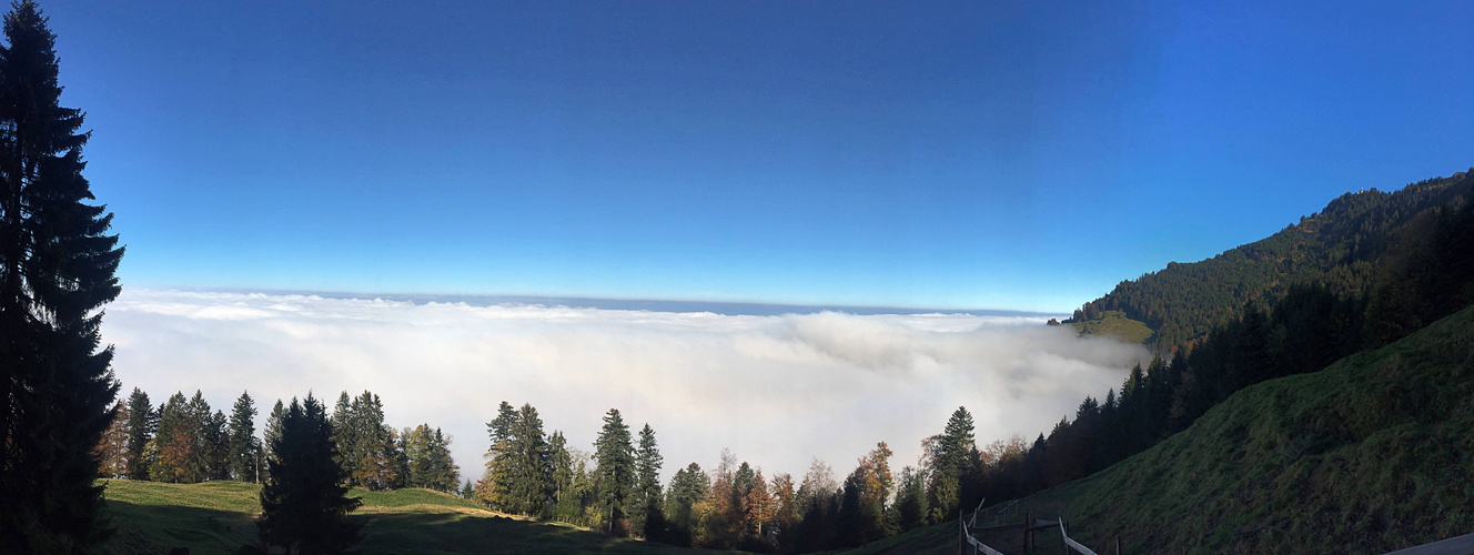 Nebelmeer über der Seebodenalp ...