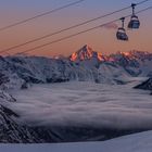 Nebelmeer über Zermatt