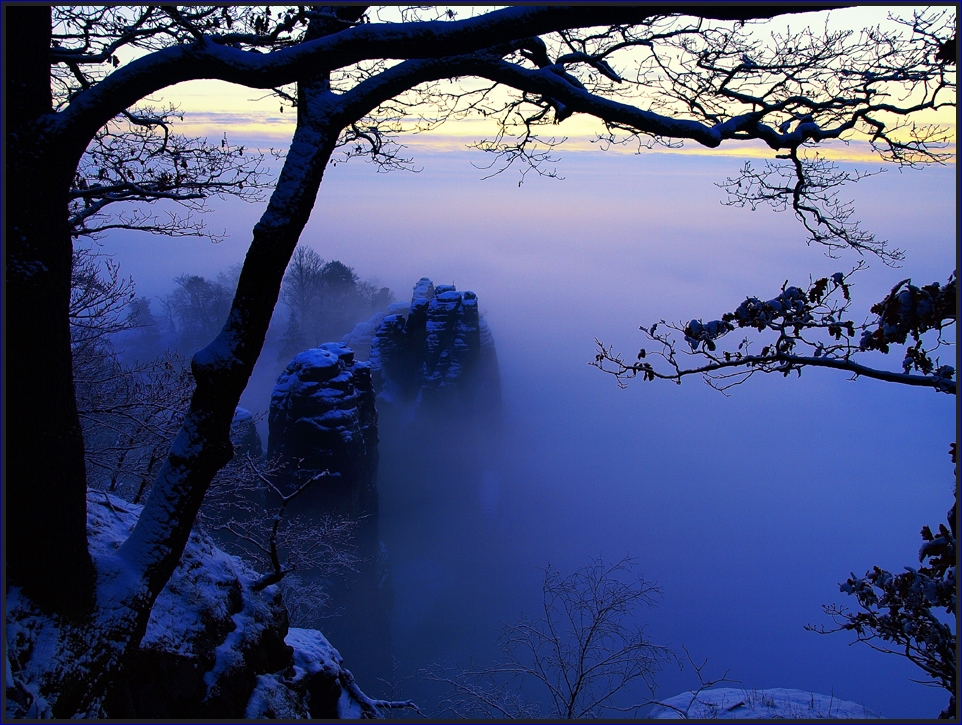 Nebelmorgen an der Bastei