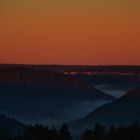 Nebelschlange im frühen Morgenlicht