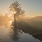 Nebelschwaden über der Trave