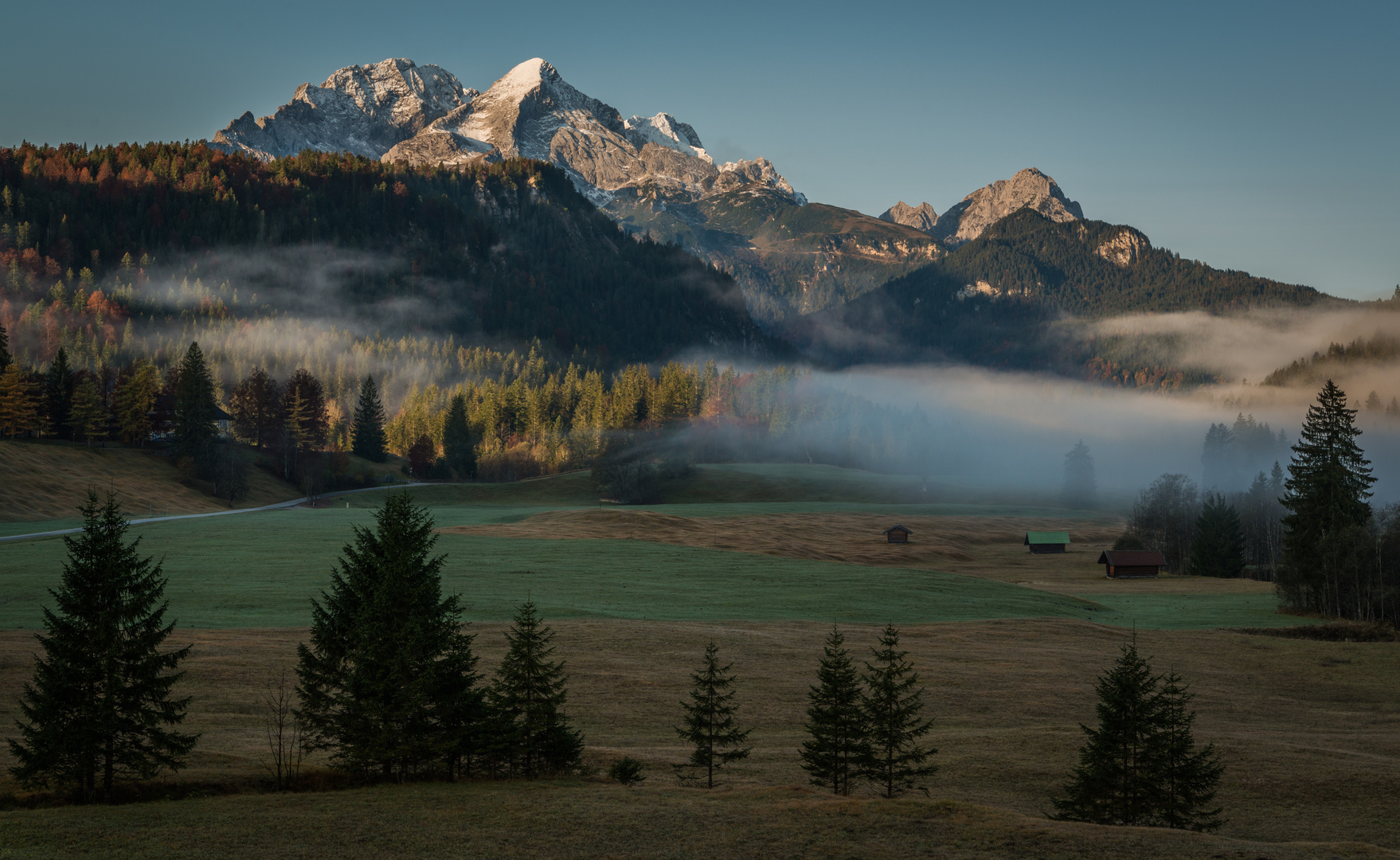 Nebelschwaden über Elmau