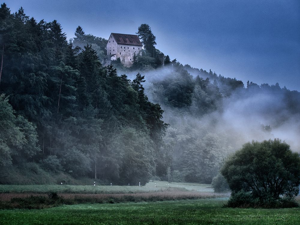 Nebelschwaden um Burg Rabeneck