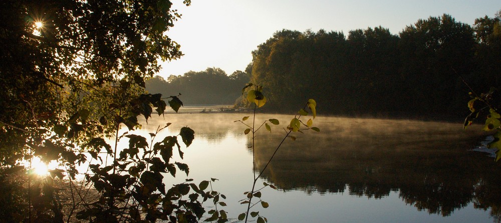 Nebelschwaden und Sonnenreflexe ...