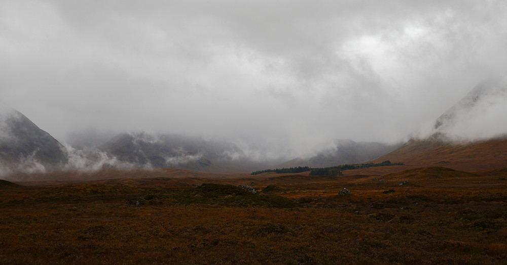 Nebelstimmung auf Rannoch Moor ...