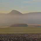 Nebelstimmung kurz vor Sonnenuntergang im Böhmischen Mittelgebirge am 16.12. 13