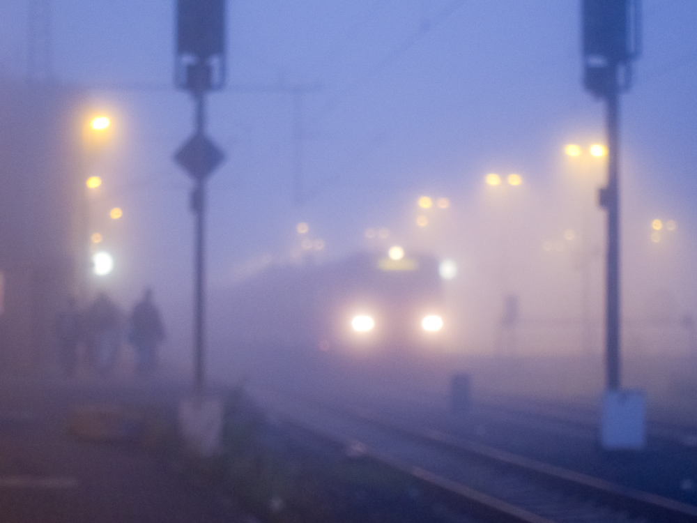 Nebelstimmung morgens auf dem Weg zur Arbeit