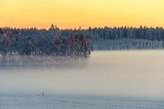 Nebelstimmung und Abendrot