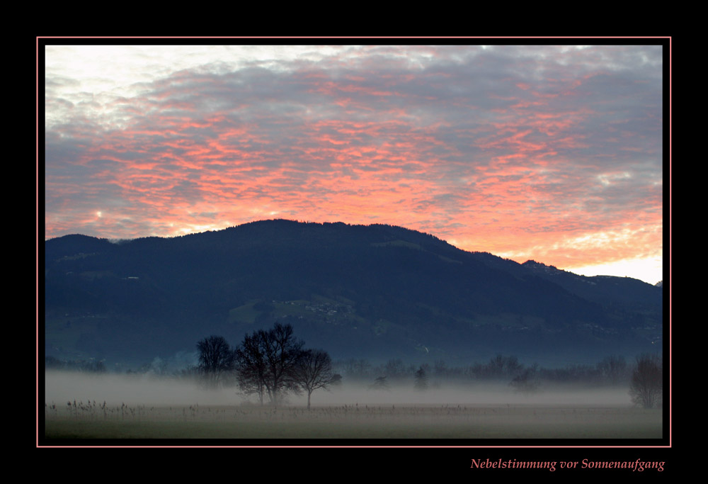 Nebelstimmung vor Sonnenaufgang