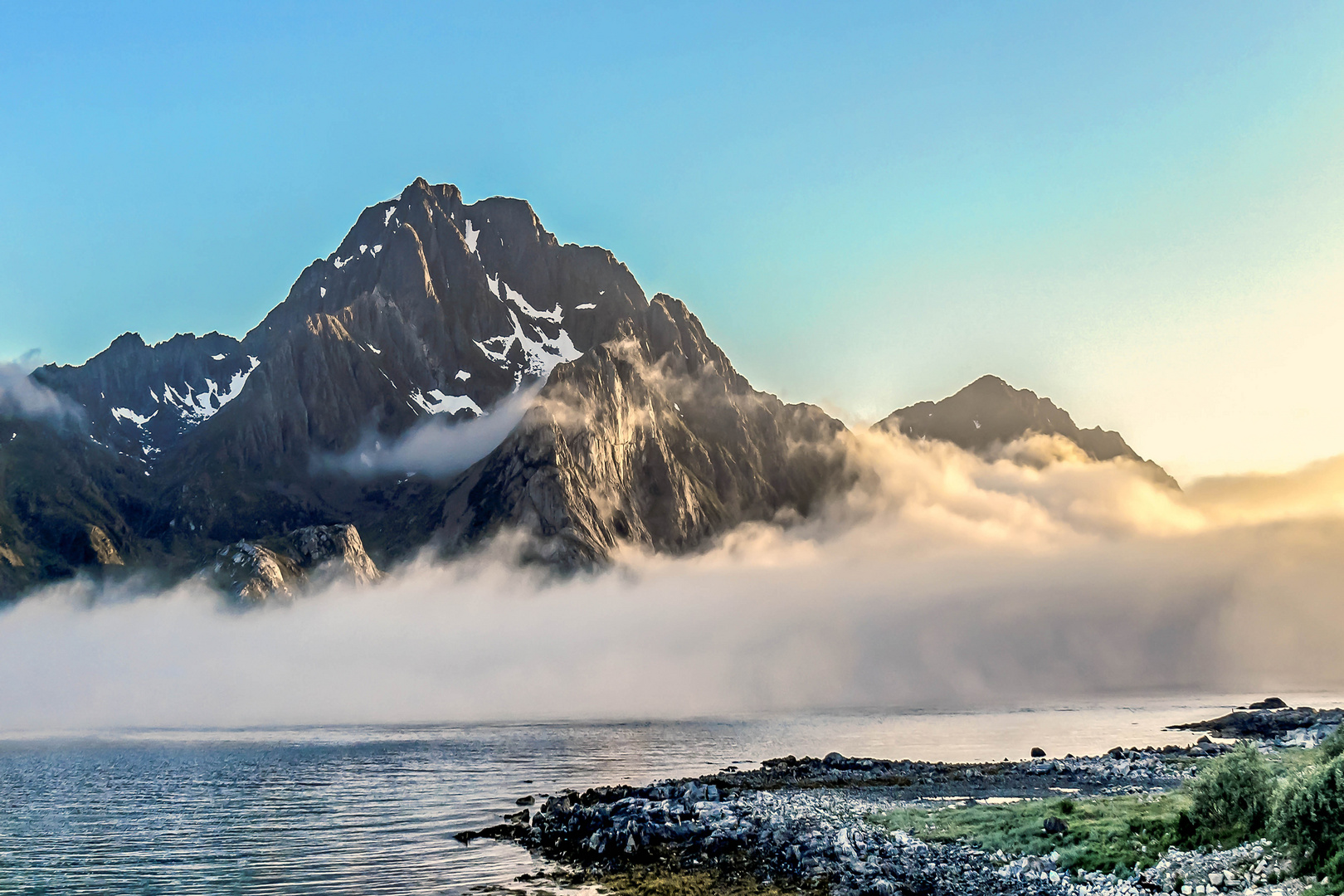 Nebelwand am Polarmeer