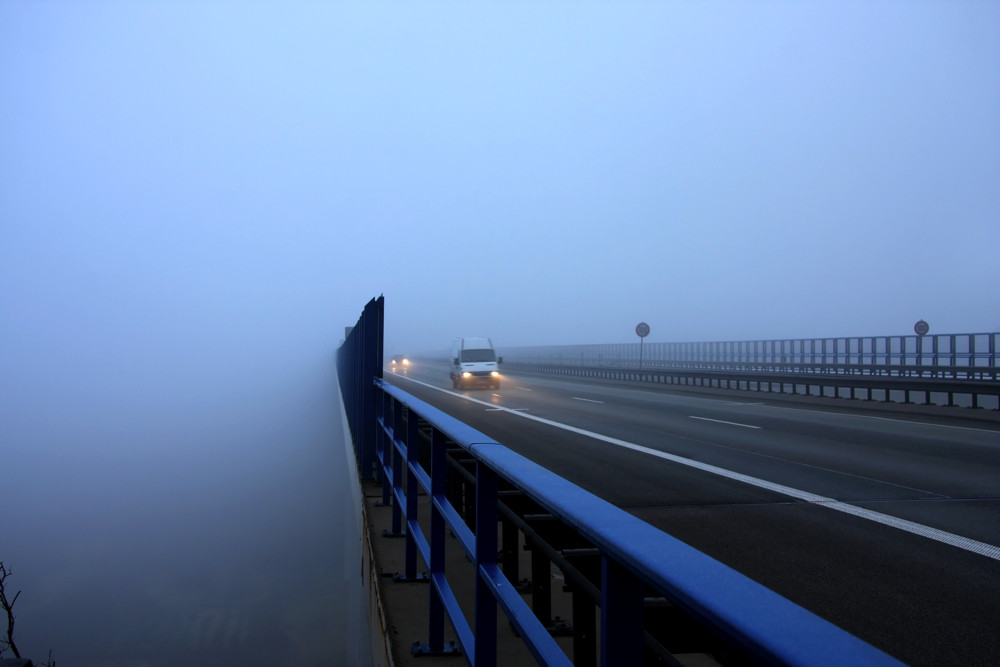 Nebelwarnung auf der A61...