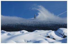 Nebelwelle schluckt Schneebergturm