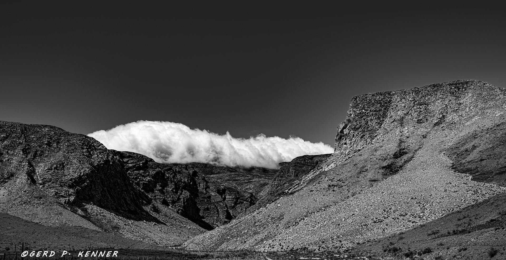 Nebelwolken über den Swartbergen