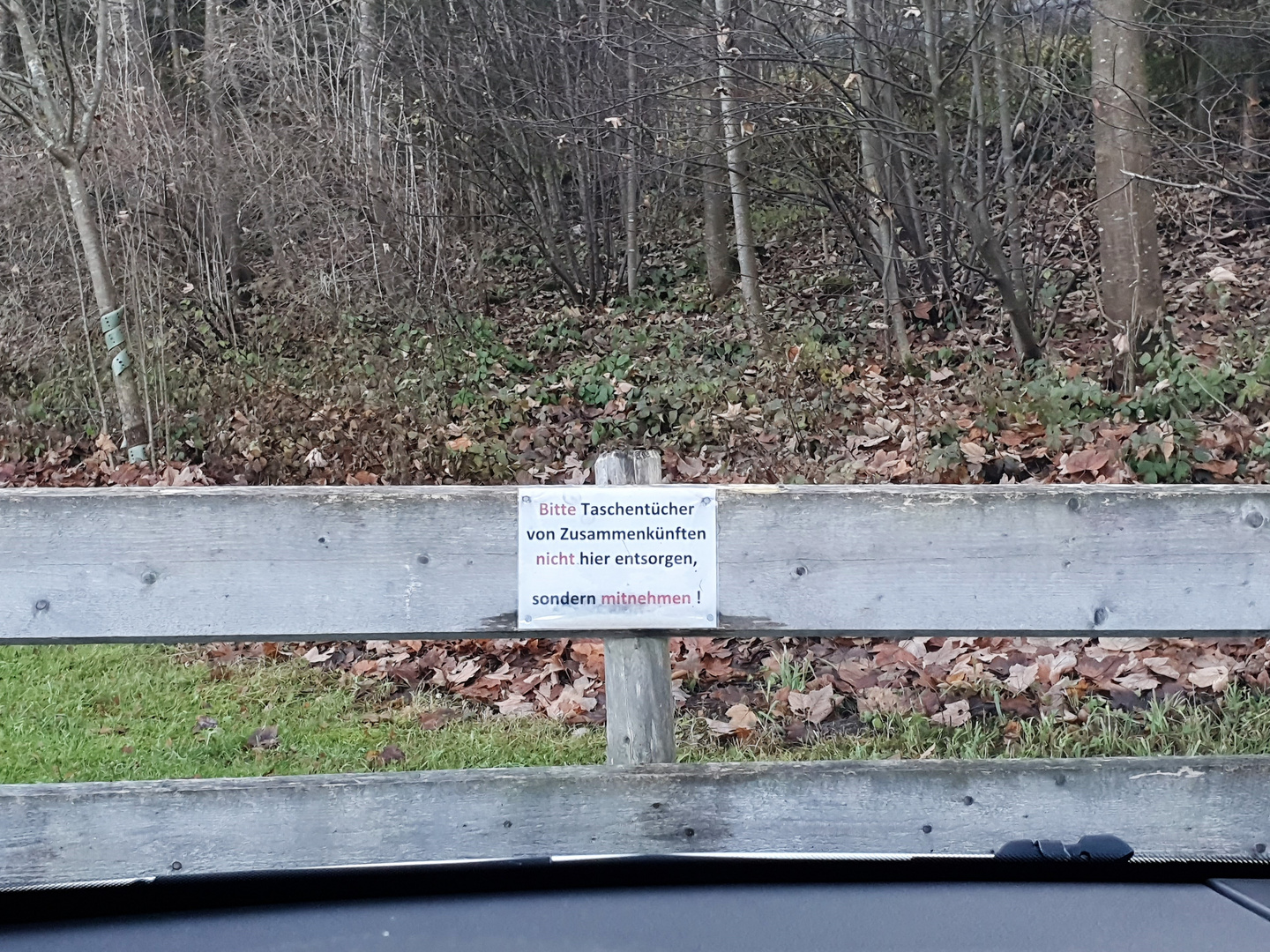 Neben dem Parkplatz: