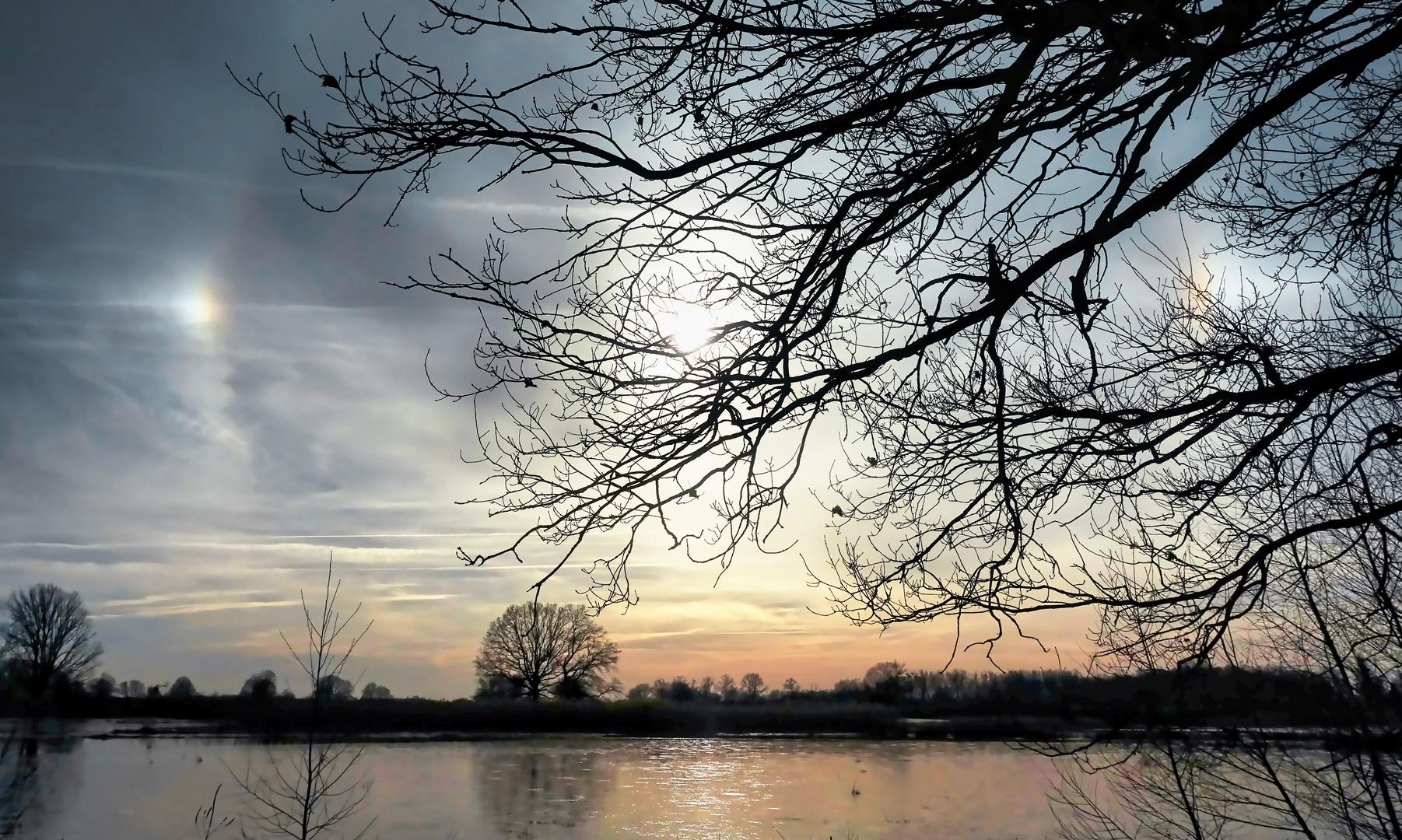 Nebensonnen in der Elsteraue