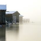 Neblige Morgenstunden am Kochelsee, Bavaria